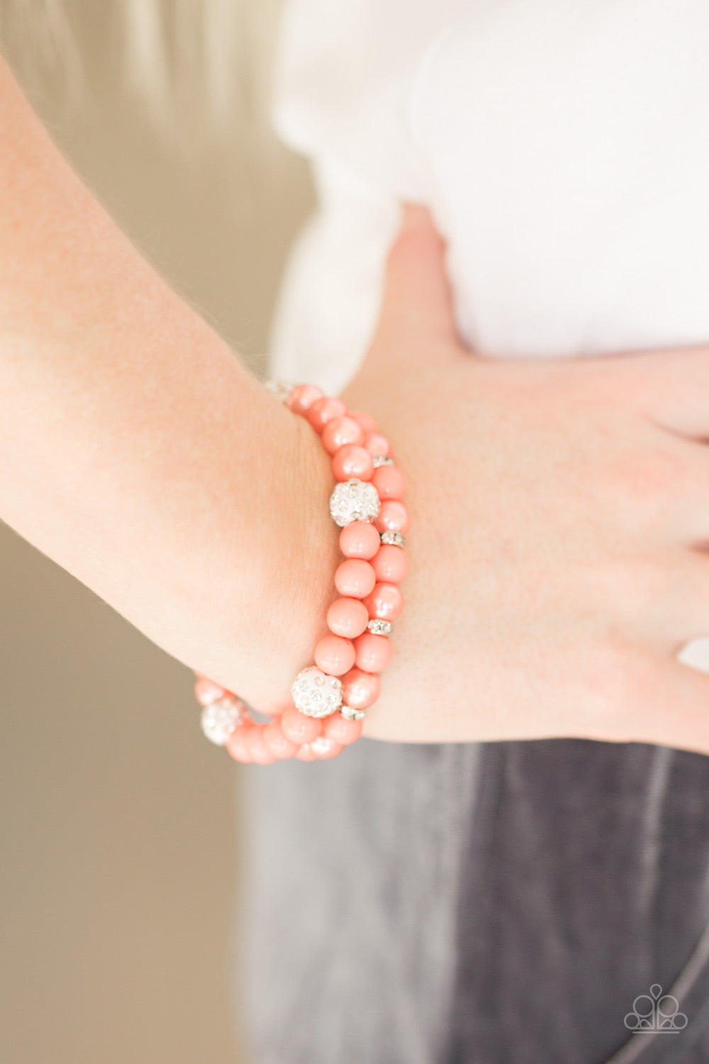 Paparazzi ♥ Teasingly Tinseltown - Orange ♥ Bracelet