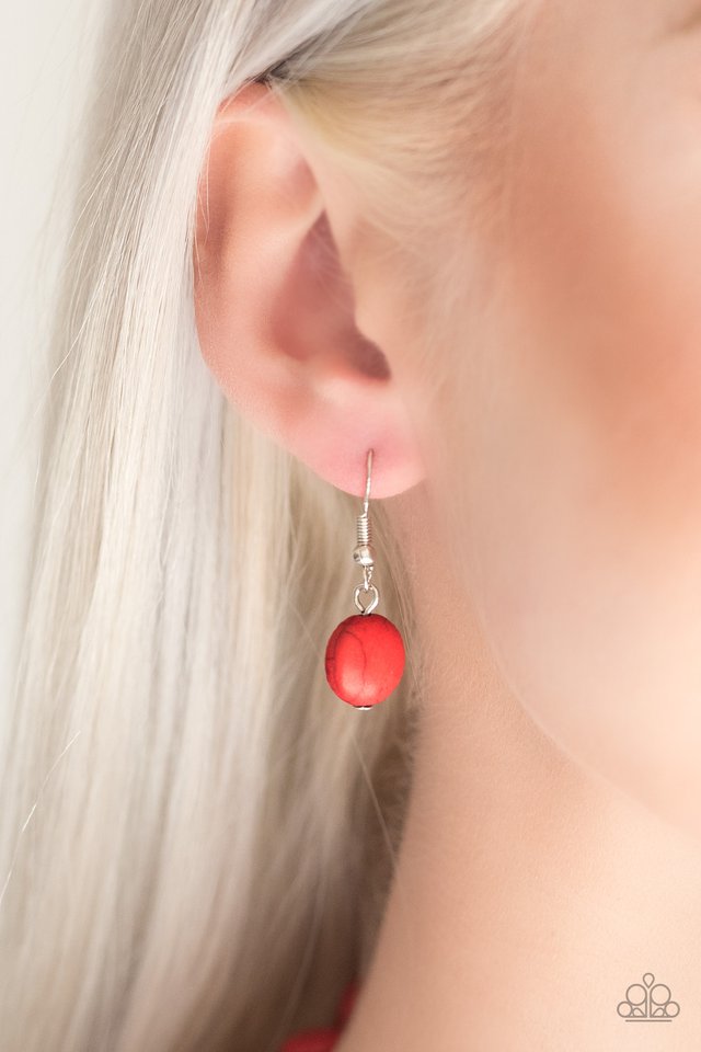 Paparazzi ♥ Desert Flats - Red ♥ Necklace