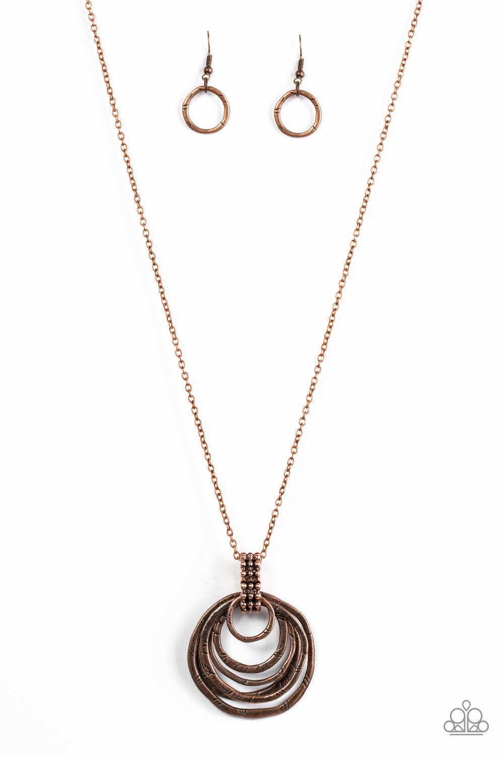 Relic Copper Circle Necklace Paparazzi Paparazzi Necklace HOLEY