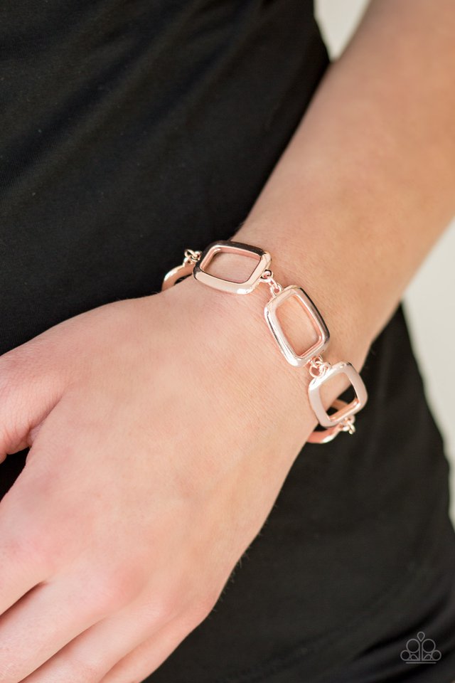 Paparazzi ♥ Basic Geometry - Rose Gold ♥ Bracelet