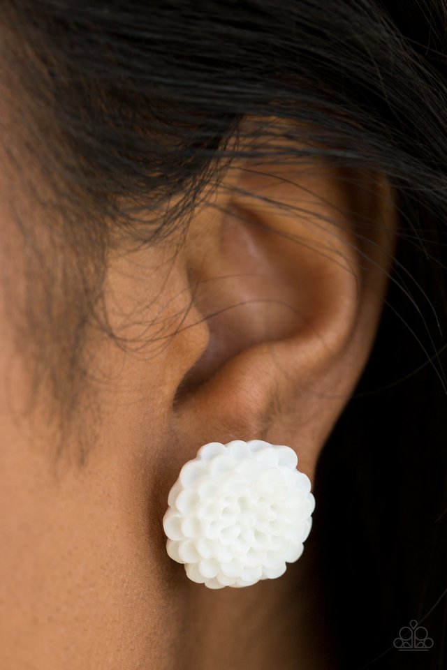 Paparazzi ♥ Dandelion Demure - White ♥ Post Earrings