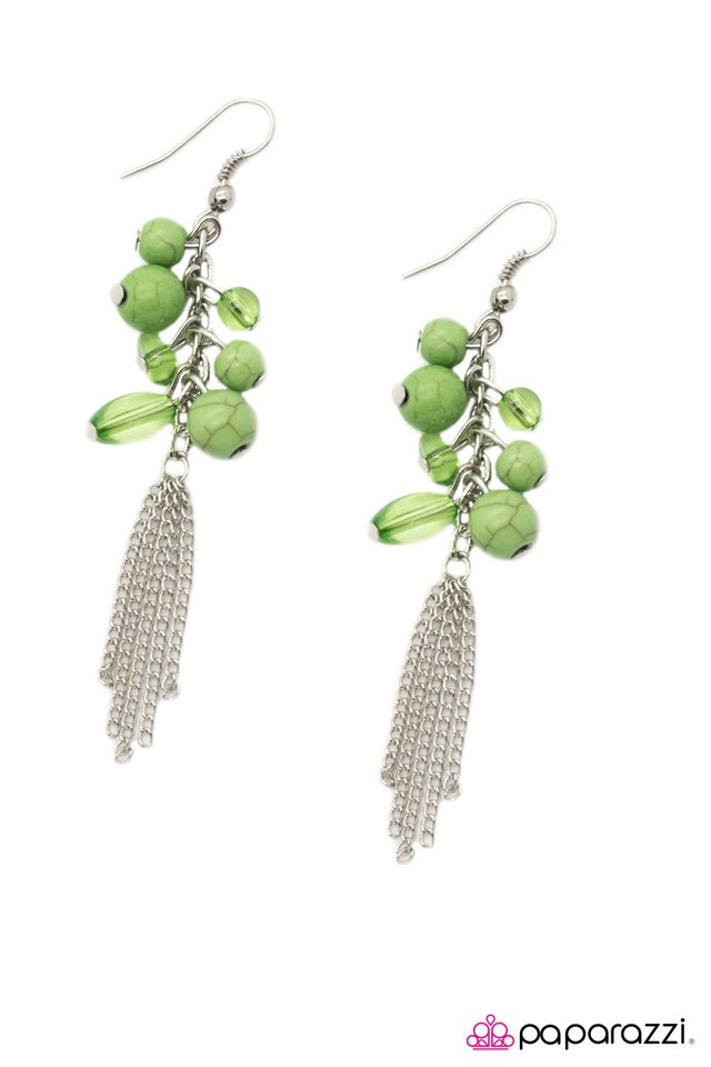 Paparazzi ♥ A Walk In the Park - Green ♥ Earrings