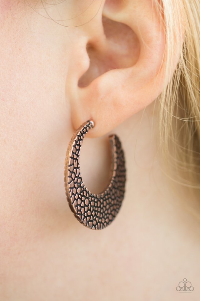 Paparazzi ♥ Country Cobblestone - Copper ♥ Earrings