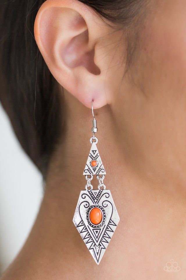 Paparazzi ♥ Drifting Dunes - Orange ♥ Earrings