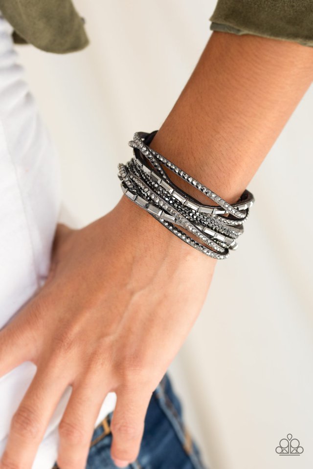 Paparazzi ♥ Tough Girl Glam - Silver ♥ Bracelet