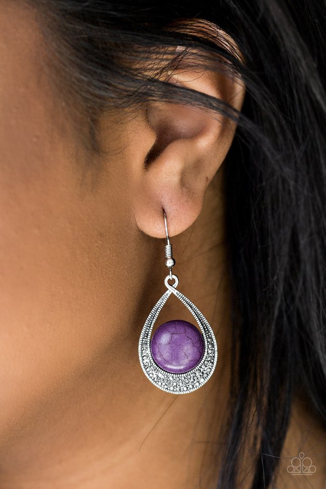 Paparazzi ♥ Richly Rio Rancho - Purple ♥ Earrings