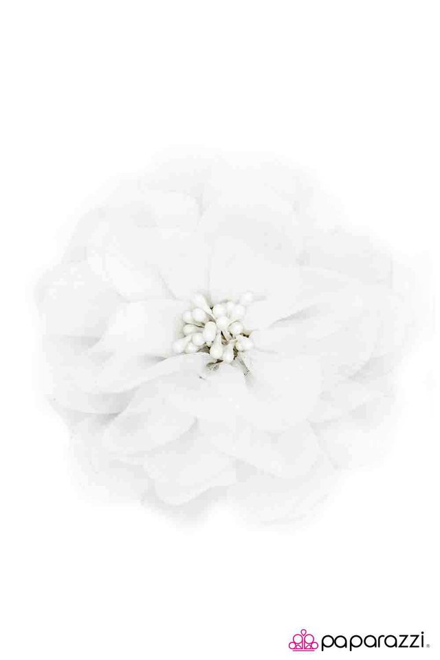 Paparazzi ♥ All Because Of You - White ♥ Hair Clip