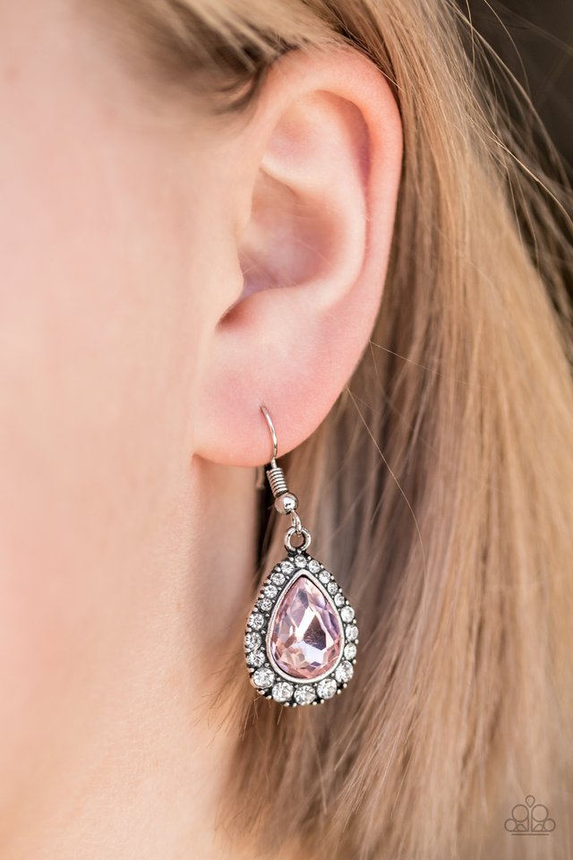 Paparazzi ♥ Ready, Set, GLOW! - Pink ♥ Earrings