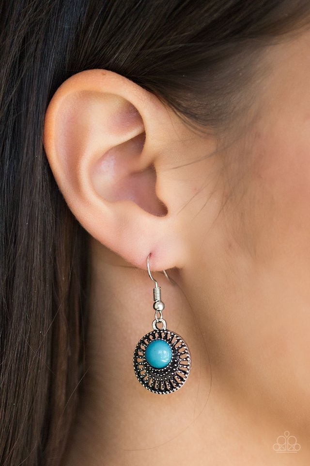 Paparazzi ♥ Stylishly Saharan - Blue ♥ Earrings