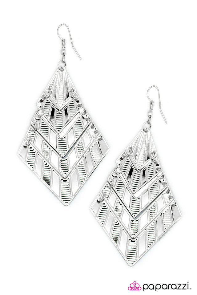 Paparazzi ♥ How Dare You - Silver ♥ Earrings