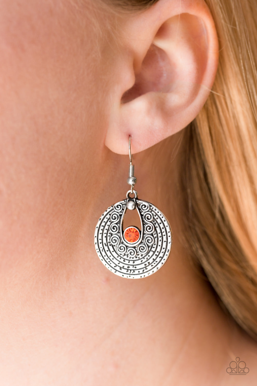 Paparazzi ♥ Majestically Mayan - Orange ♥ Earrings