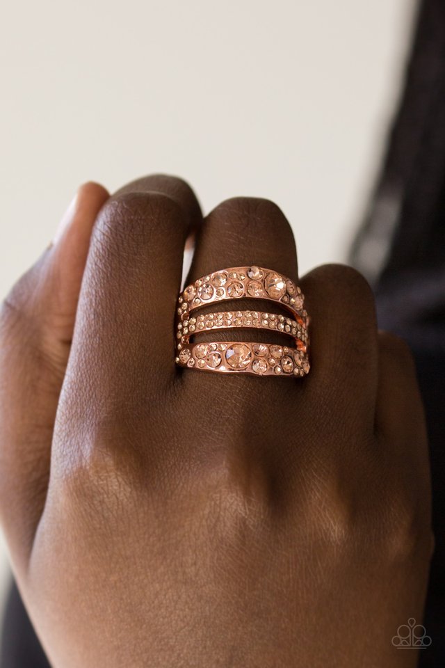 Paparazzi ♥ Stacks On Stacks On Stacks - Copper ♥ Ring