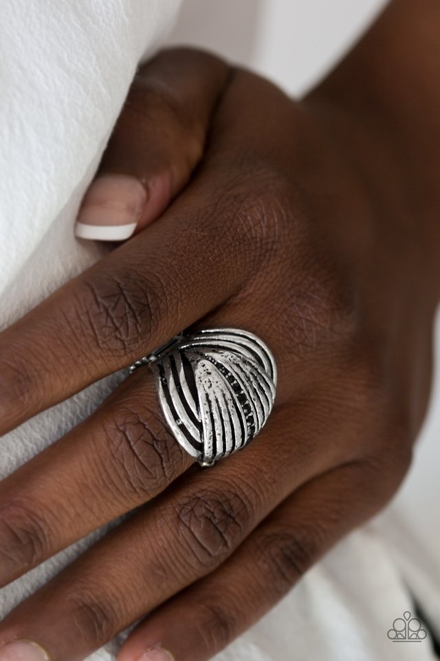 Paparazzi ♥ Glitter Tracker - Black ♥ Ring