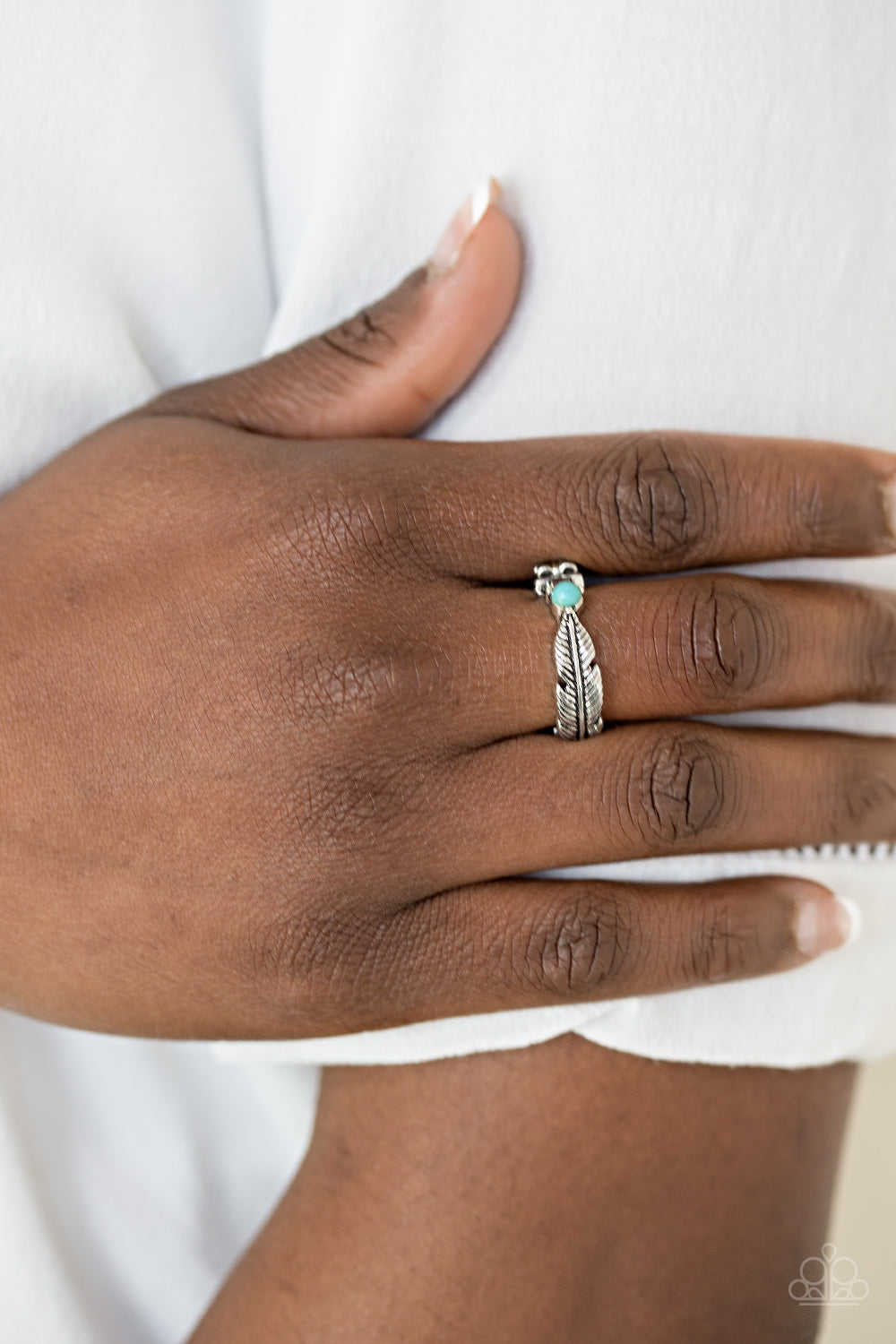 Paparazzi ♥ Heads or TAILFEATHERS - Blue ♥ Ring