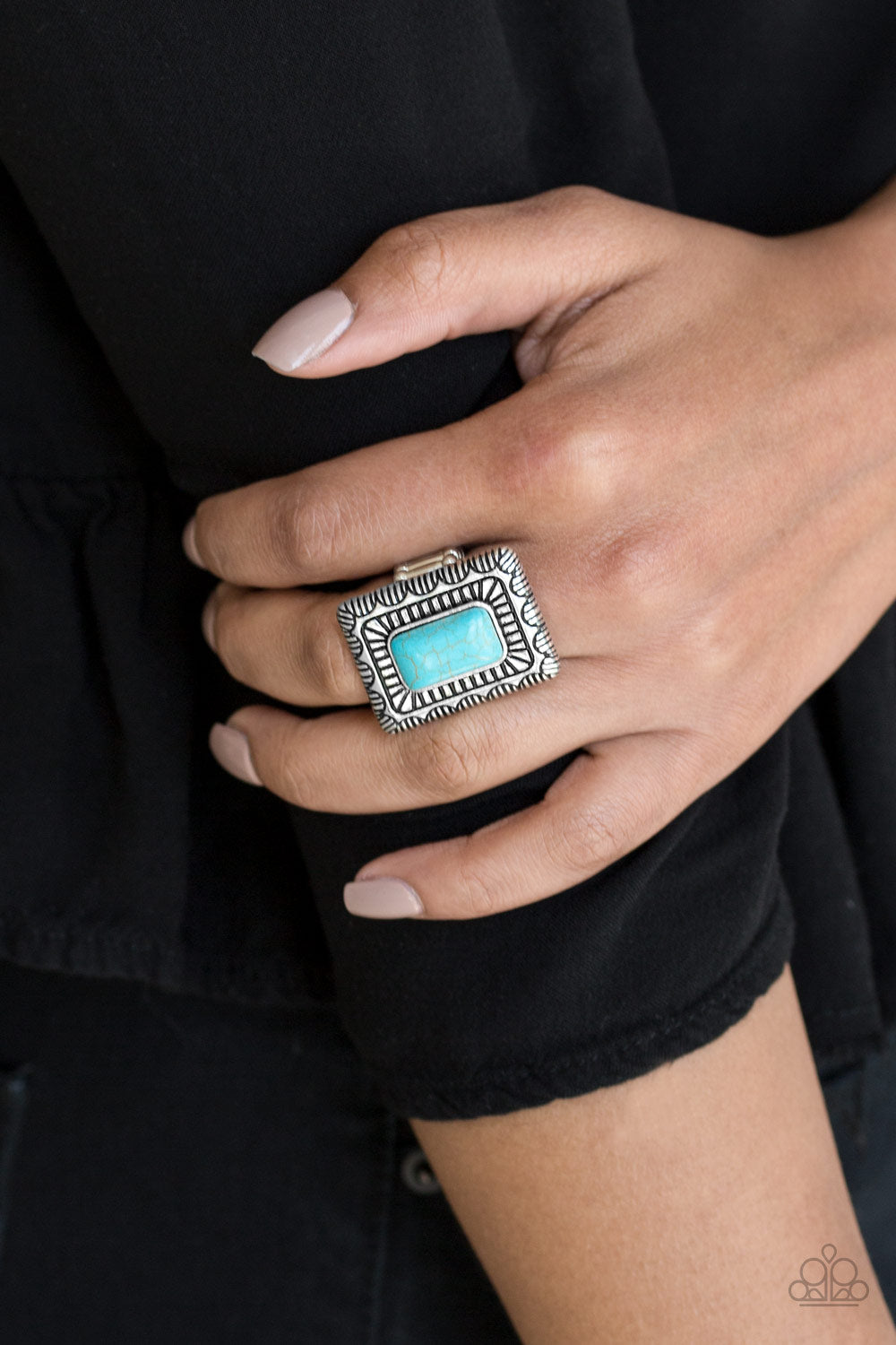 Paparazzi ♥ Tumbleweed Deserts - Blue ♥ Ring