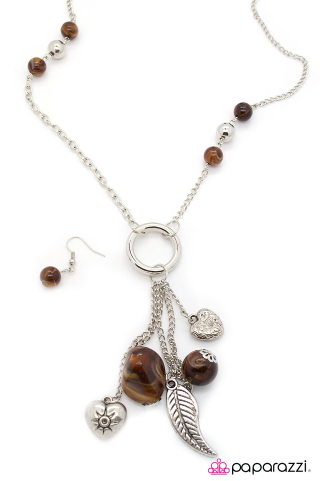 Paparazzi ♥ Hanging By a Moment - Brown ♥ Necklace