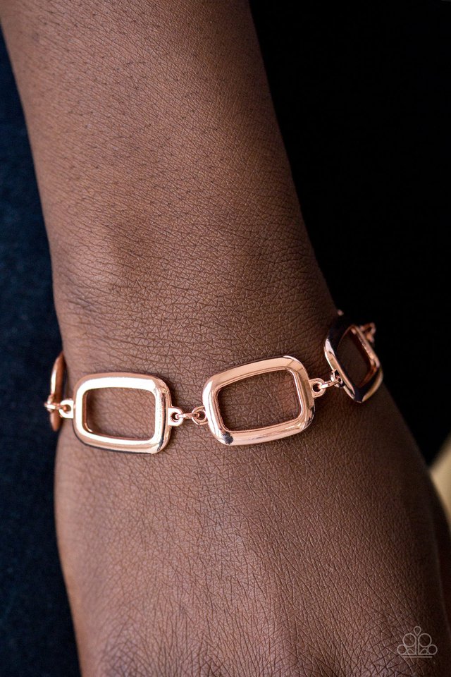 Paparazzi ♥ Basic Geometry - Copper ♥ Bracelet