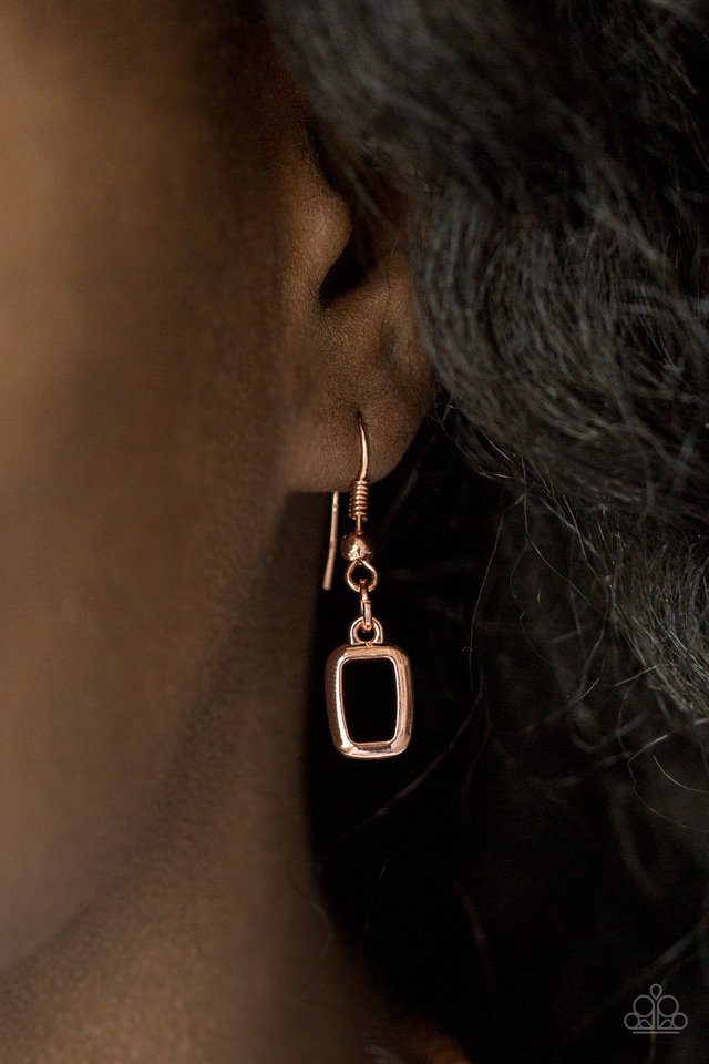 Paparazzi ♥ Gorgeously Geometric - Copper ♥ Necklace