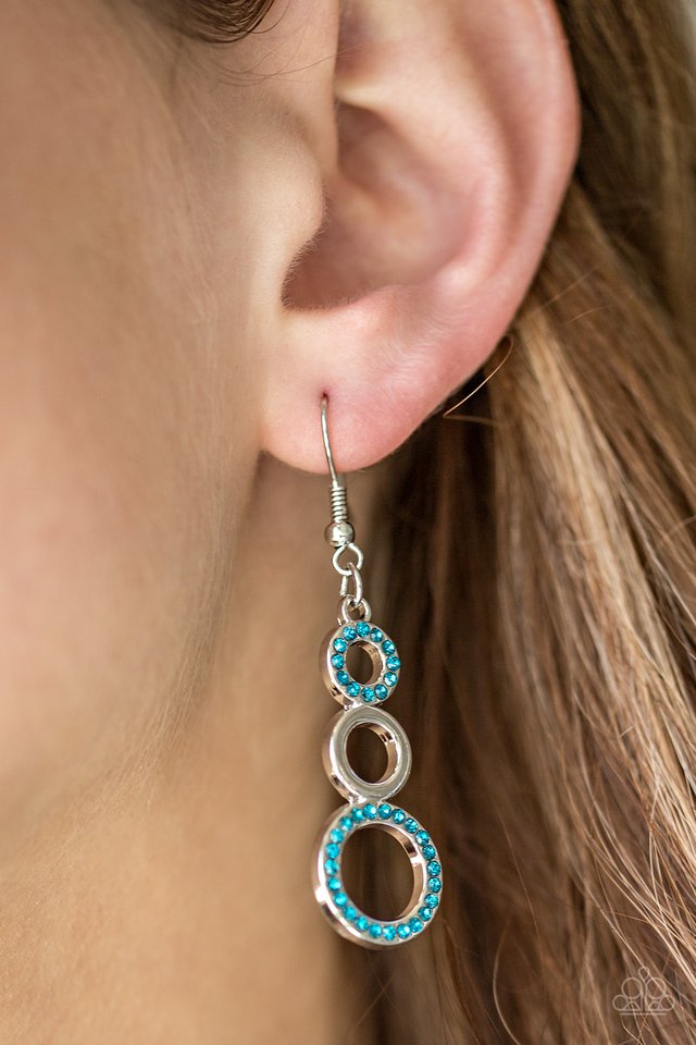 Paparazzi ♥ Bubble Bustle - Blue ♥ Earrings