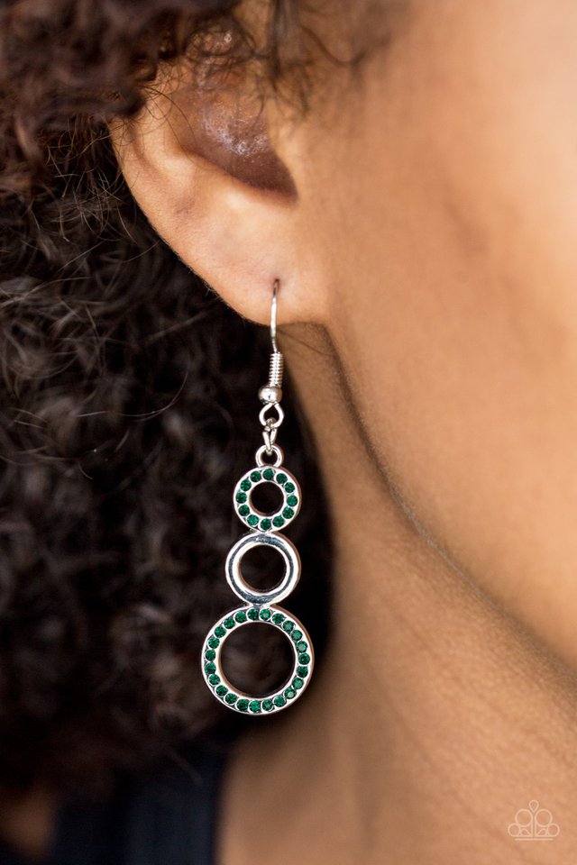 Paparazzi ♥ Bubble Bustle - Green ♥ Earrings
