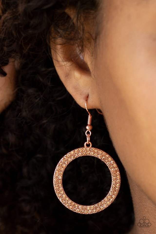 Paparazzi ♥ Bubbly Babe - Copper ♥ Earrings