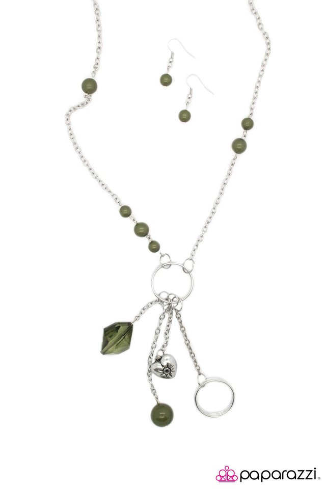 Paparazzi ♥ Worked Like a Charm - Green ♥ Necklace