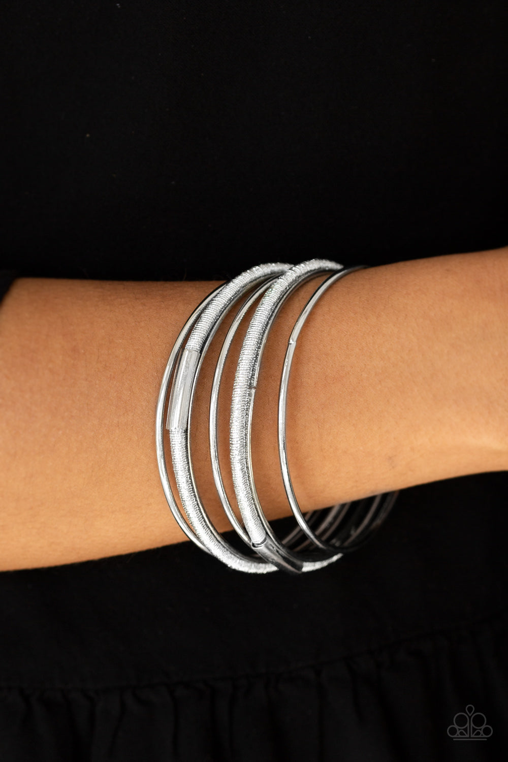 Paparazzi ♥ Pay A Hefty SHINE - Silver ♥ Bracelet