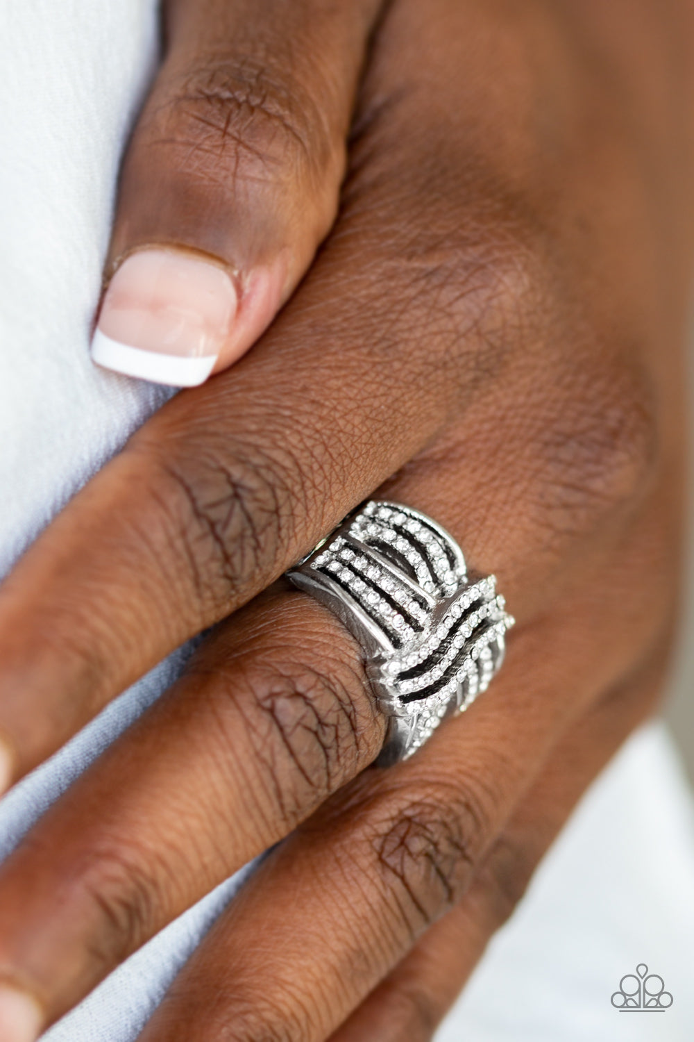 Paparazzi ♥ Showbiz Beauty - White ♥ Ring