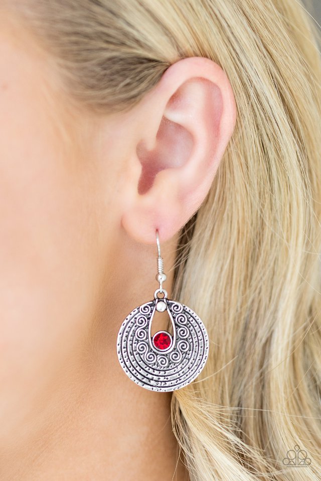 Paparazzi ♥ Majestically Mayan - Red ♥ Earrings