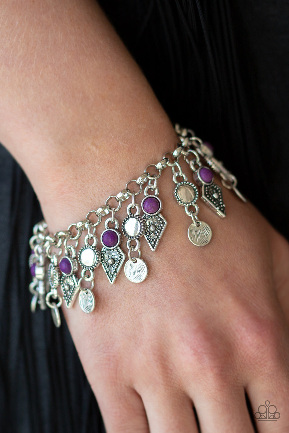 Paparazzi ♥ Triassic Trade Route - Purple ♥ Bracelet