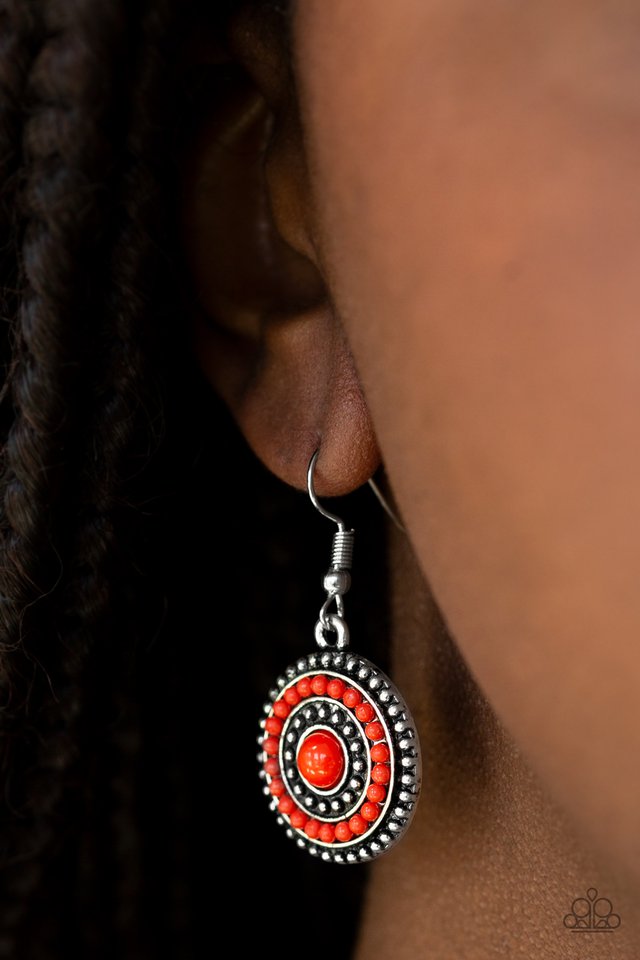 Paparazzi ♥ Rainbow Riviera - Red ♥ Earrings
