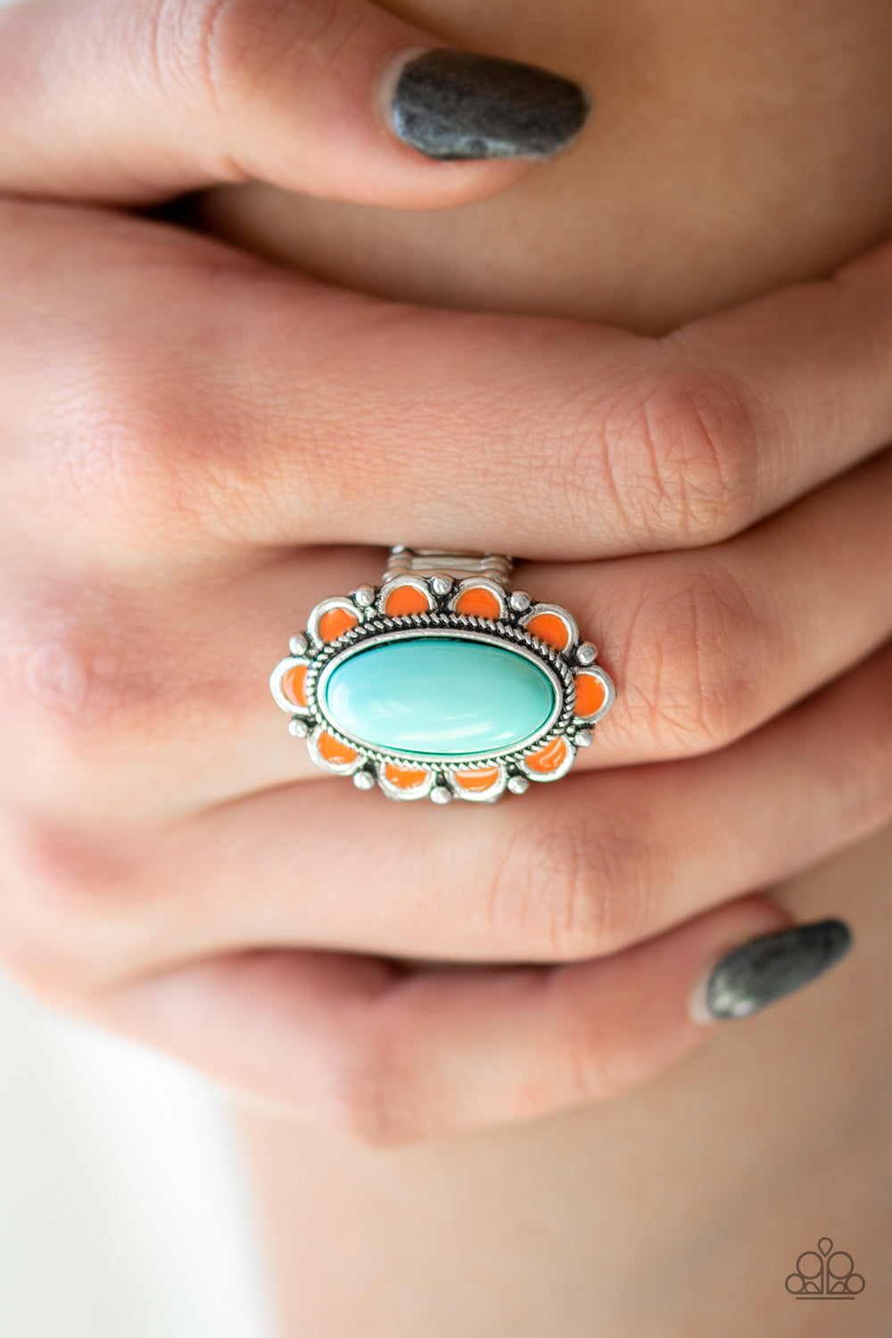 Paparazzi ♥ Beach Bloom - Blue ♥ Ring