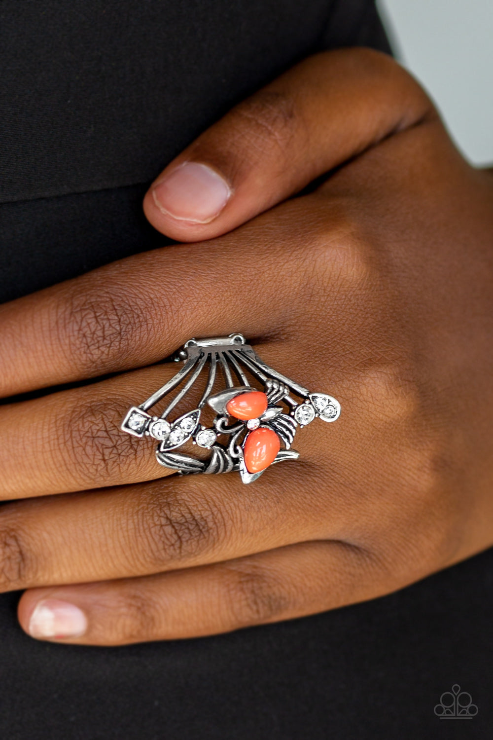 Paparazzi ♥ Beautiful In Butterflies - Orange ♥ Ring