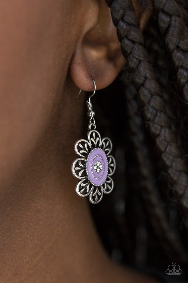Paparazzi ♥ Posy Party - Purple ♥ Earrings