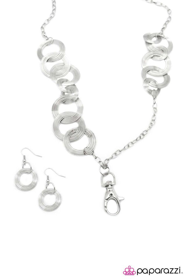 Paparazzi ♥ Spun Out Of Control - Silver ♥ Necklace