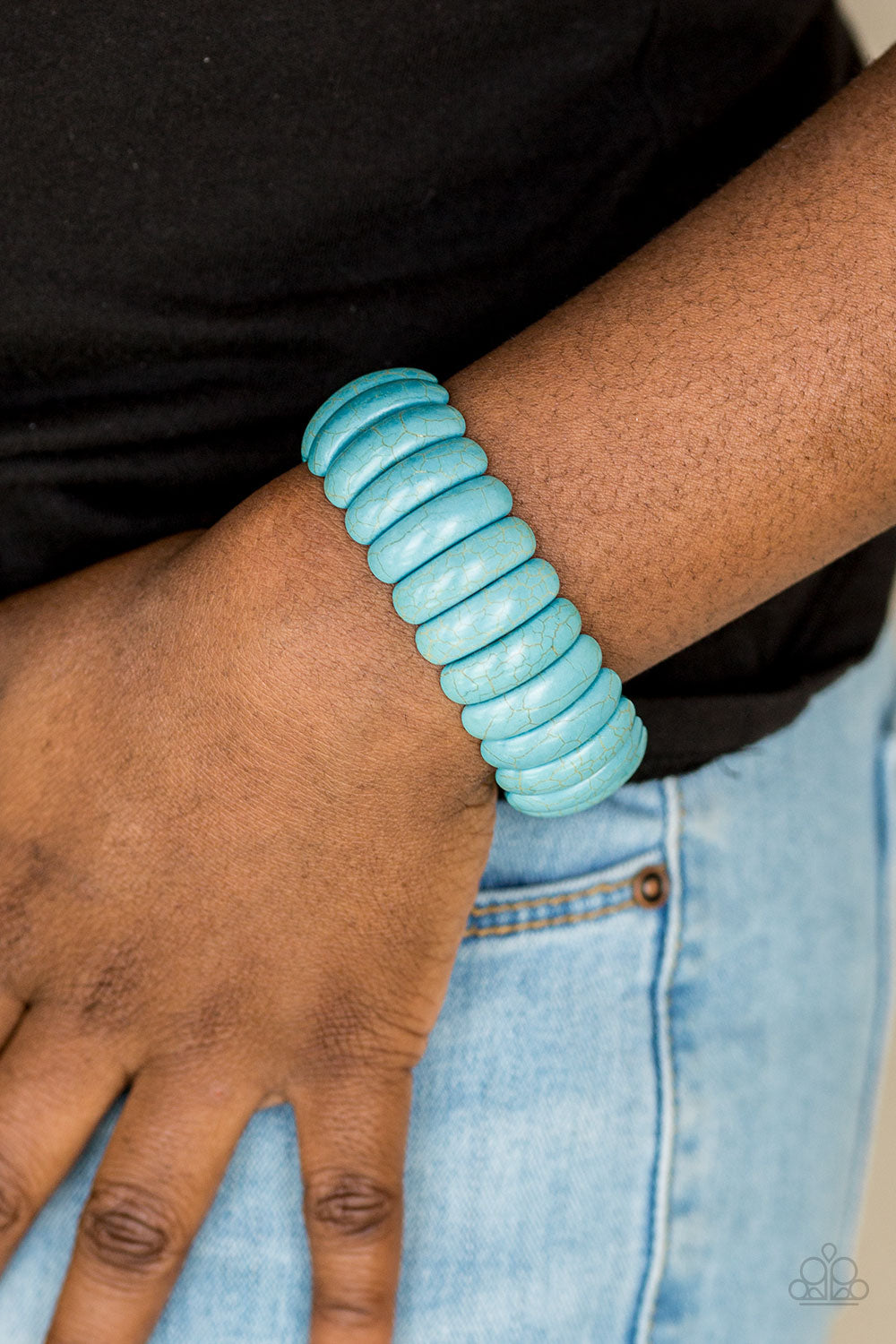 Paparazzi ♥ Peacefully Primal - Blue ♥ Bracelet