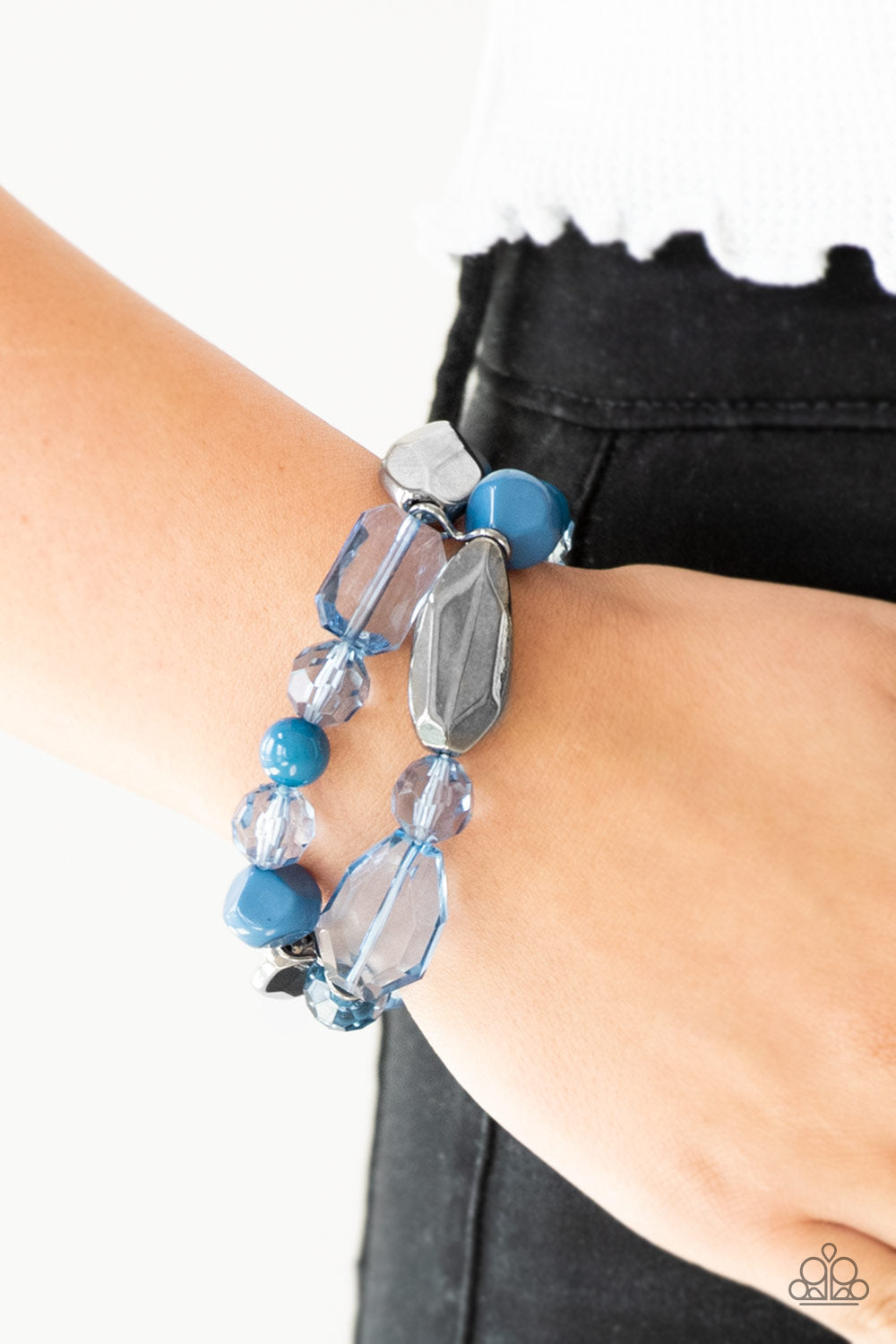 Paparazzi ♥ Rockin Rock Candy - Blue ♥ Bracelet
