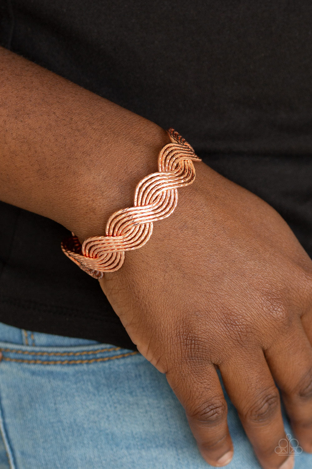 Paparazzi ♥ Braided Brilliance - Copper ♥ Bracelet