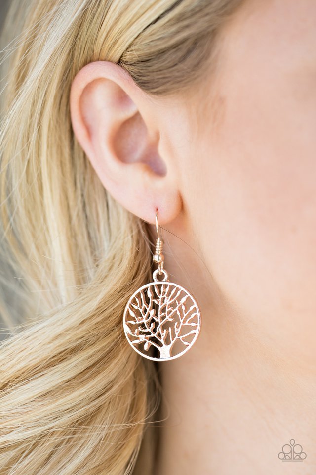 Paparazzi ♥ TREE Ring Circus - Rose Gold ♥ Earrings