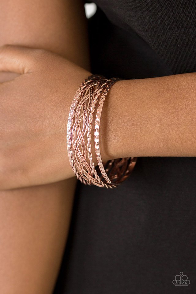Paparazzi ♥ Straight Street - Rose Gold ♥ Bracelet