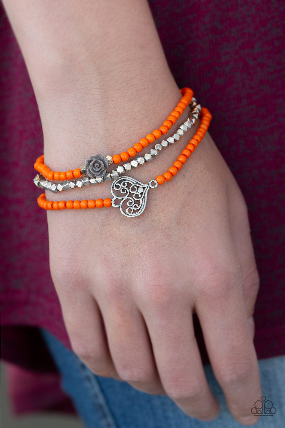 Paparazzi ♥ Lovers Loot - Orange ♥ Bracelet