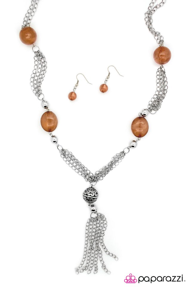 Paparazzi ♥ Making the Rounds - Brown ♥ Necklace