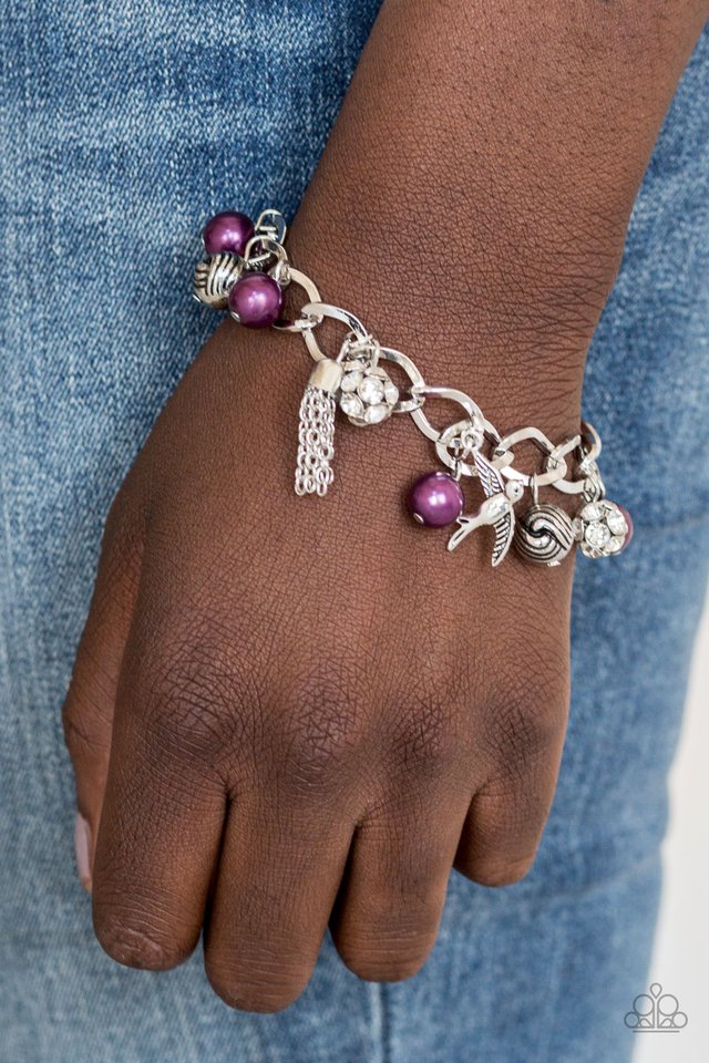 Paparazzi ♥ Lady Love Dove - Purple ♥ Bracelet