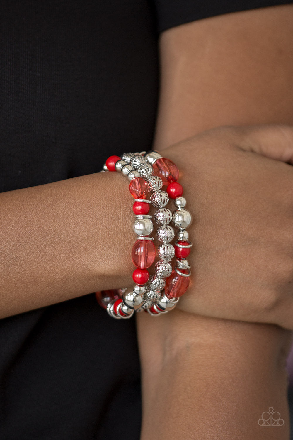 Paparazzi ♥ Malibu Marina - Red ♥ Bracelet