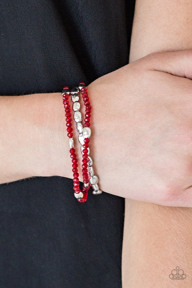 Paparazzi ♥ Hello Beautiful - Red ♥ Bracelet