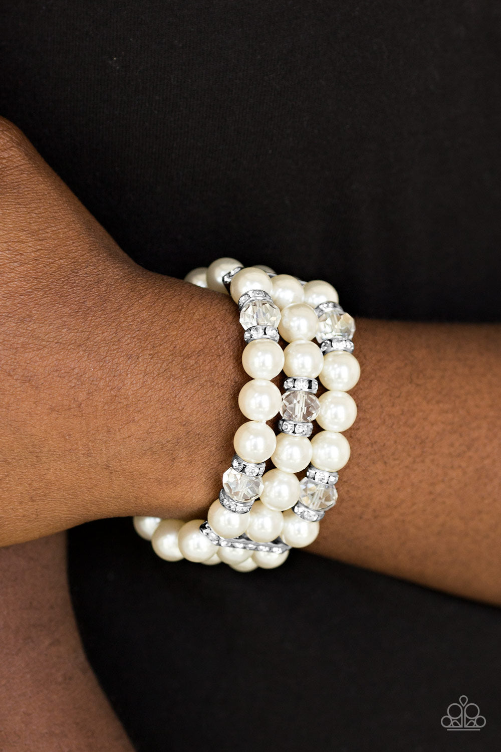 Paparazzi ♥ Undeniably Dapper - White ♥ Bracelet