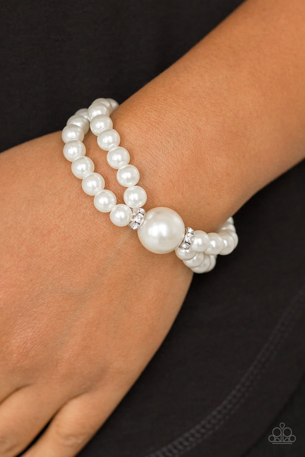 Paparazzi ♥ Romantic Redux - White ♥ Bracelet