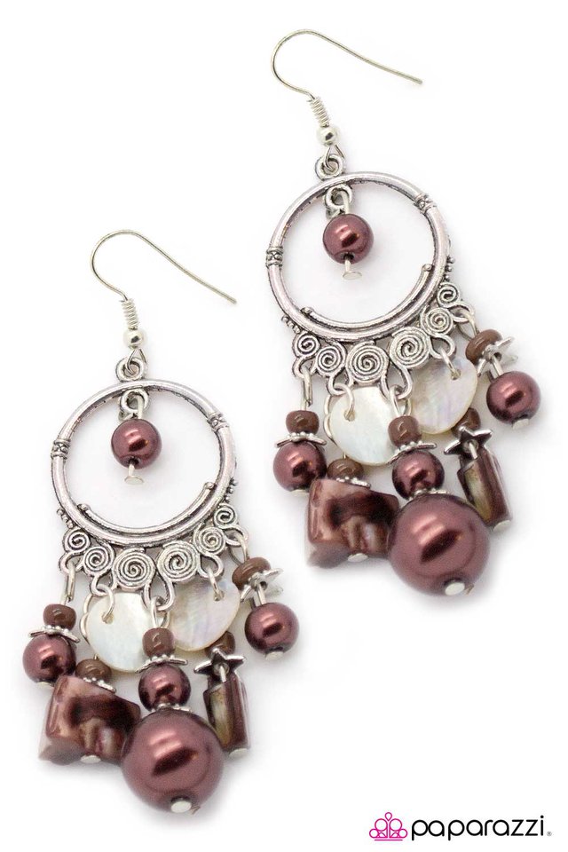 Paparazzi ♥ Beachy Keen - Brown ♥ Earrings