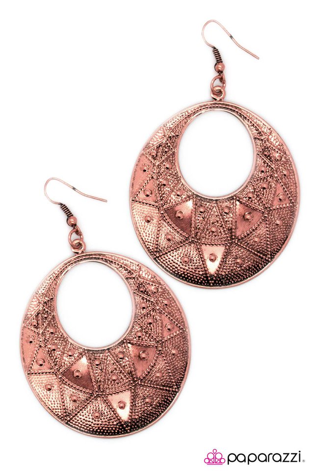 Paparazzi ♥ Copped To It - Copper ♥ Earrings