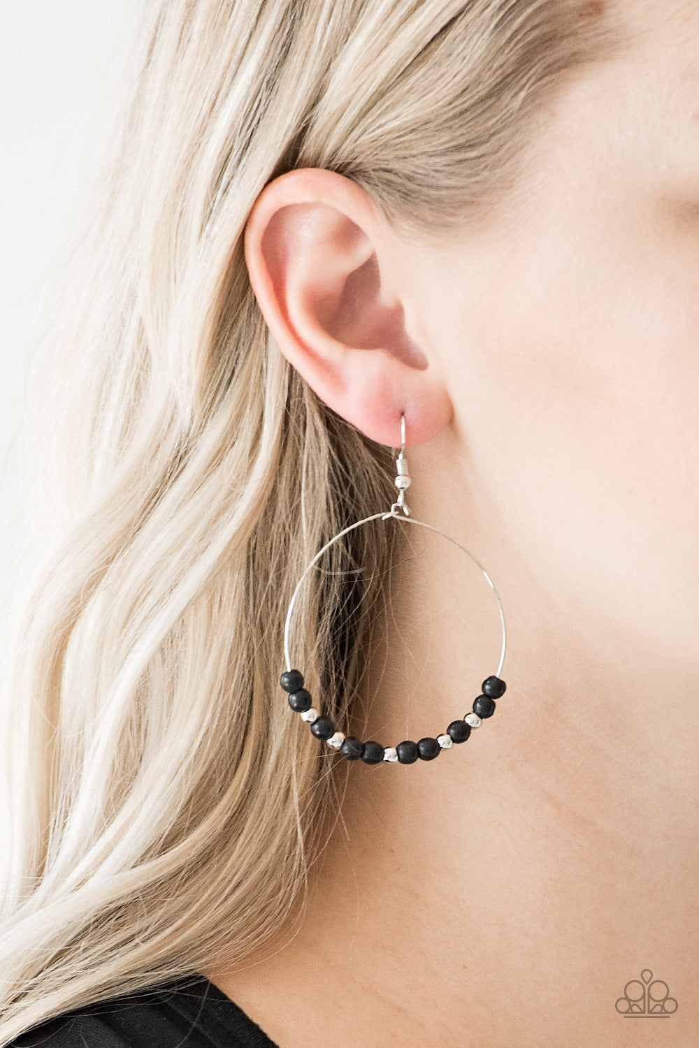 Paparazzi ♥ Stone Spa - Black ♥ Earrings
